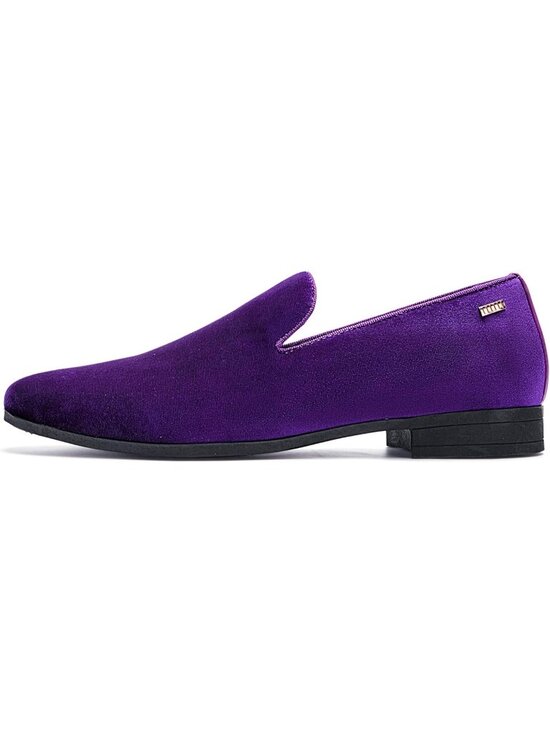 UUBARIS Men\'s Purple West Velvet Loafers Slip On Tuxedo Fashion Style Shoes main image 5
